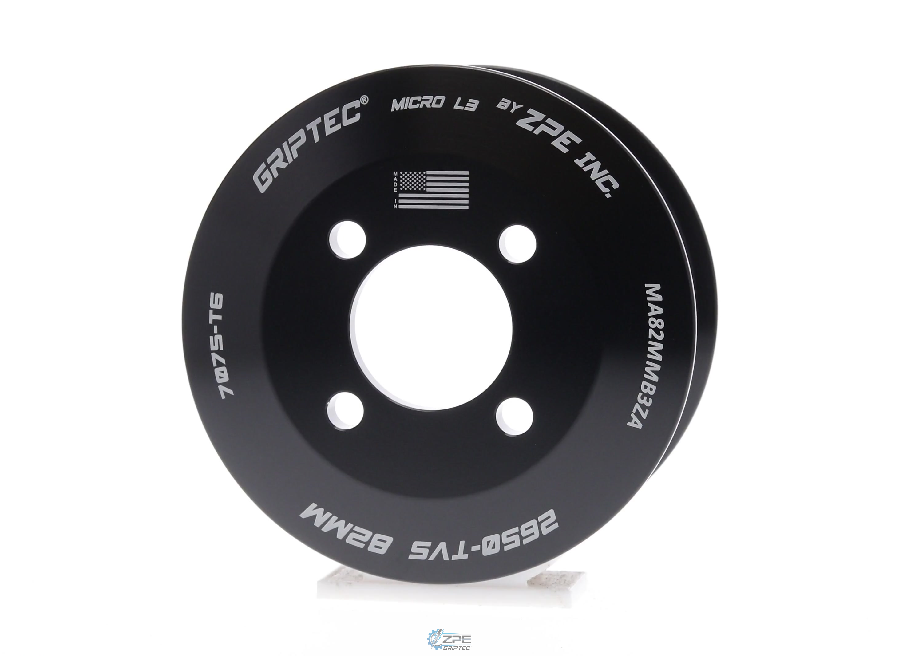 82mm 10 Rib ZPE GripTec® 2pc Magnuson LSA/LT4 2650 TVS L3 Black Pulley Only